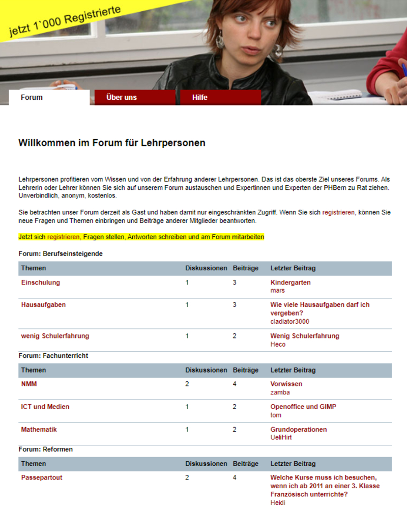Forum für Lehrpersonen