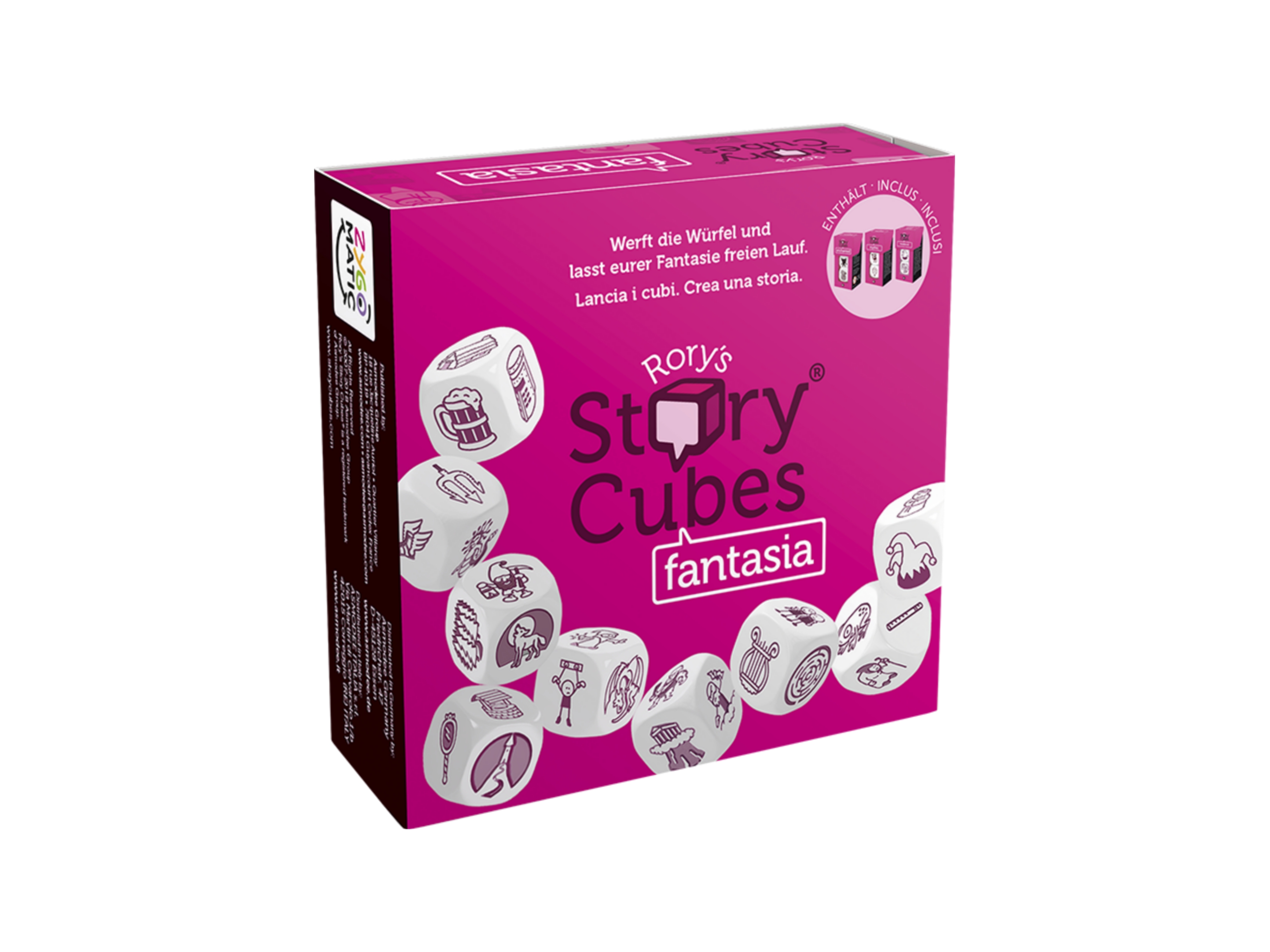 Asmodee Jeu Story Cubes – Fantaisia (Rose) – Jeu De Dés Pour Inventer Des Histoires