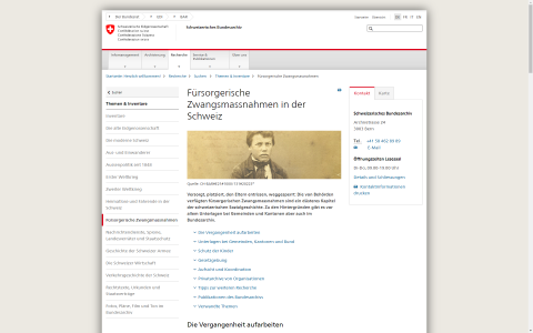 Fuersorgerische Zwangsmassnahmen in der Schweiz