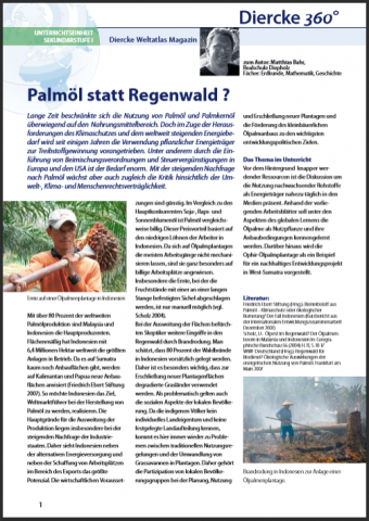 IdeenSet_Tropischer Regenwald_Palmöl statt Regenwald