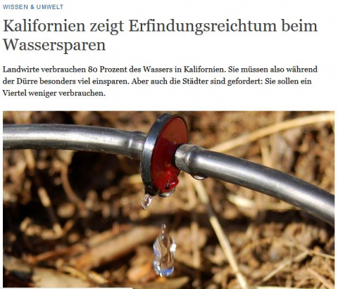 Ideenset Wasser Wasserknappheit KalifornienErfindungsreichtum