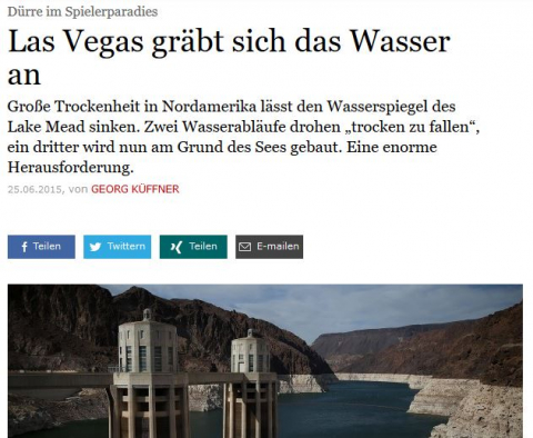 Ideenset Wasser Wasserknappheit LasVegas