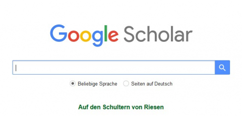 Screenshot Suchmaske Google Scholar