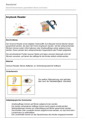 IdeenSet Buchstaben ganzheitlich lehren und lernen Anybook Reader