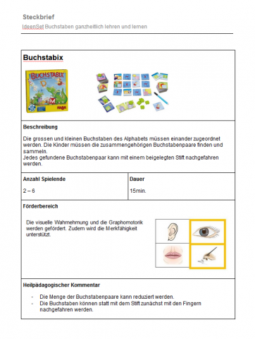 Buchstaben zum Fühlen & Nachspuren