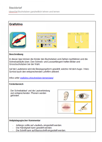 IdeenSet Buchstaben ganzheitlich lehren und lernen Grafolino Deutsch