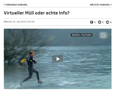 Screenshot Video Virtueller Müll oder echte Info?