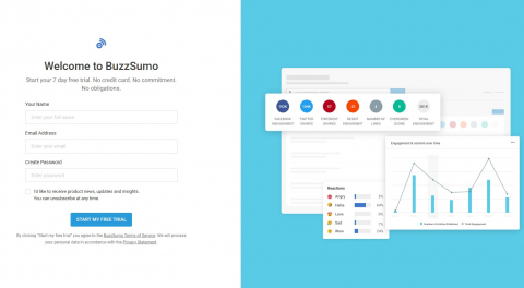 Screenshot Website Buzzsumo