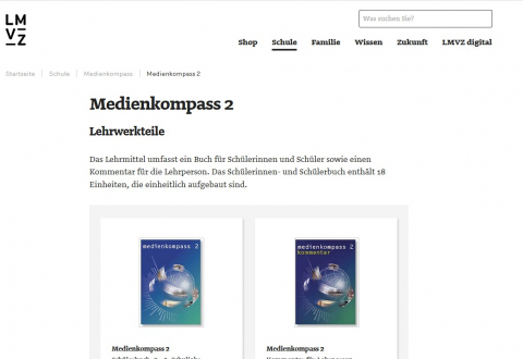 Screenshot Buchcover Medienkompass 2
