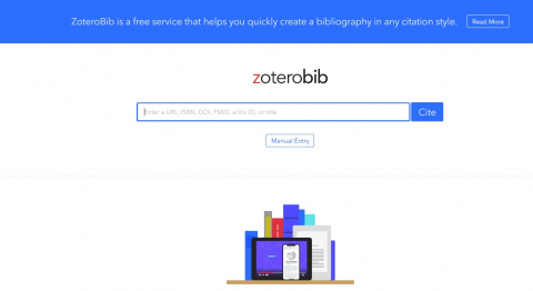 Screenshot Webseite ZoteroBib