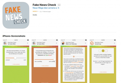 Screenshot Online-Tool Fake News Check