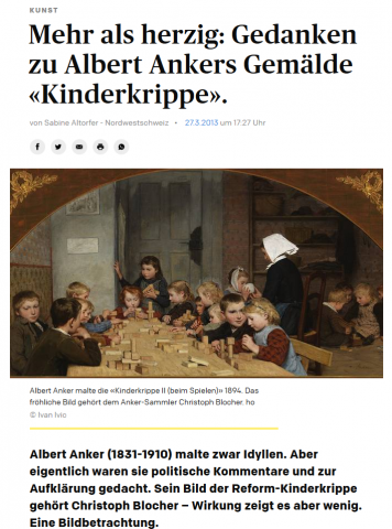 ideenset_dossier4bis8fruherundheute_zeitungsartikelzumgemaldediekinderkrippe