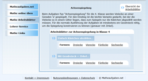 ideenset_geometrie_achsensymmetriesammlungarbeitsblatter