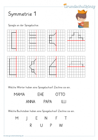 ideenset_geometrie_grundschulkonig_symmetriearbeitsblatt1