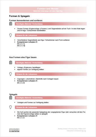 IdeenSet Unterwegs mit dem Digi-Zug Formen