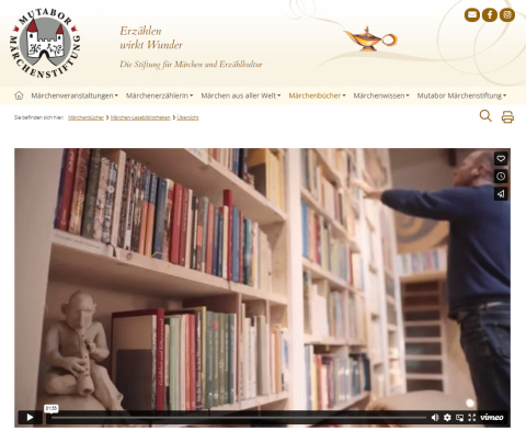 Website Märchen-Lesebibliotheken