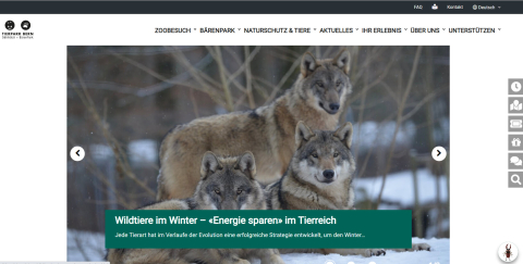 Website Tierpark Bern