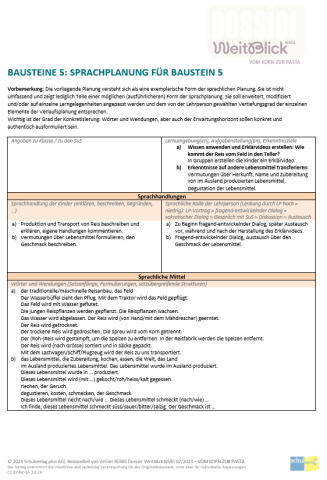 IdeenSet_DossierWeitBlick_VomKornZurPasta_ExemplarischeSprachplanung