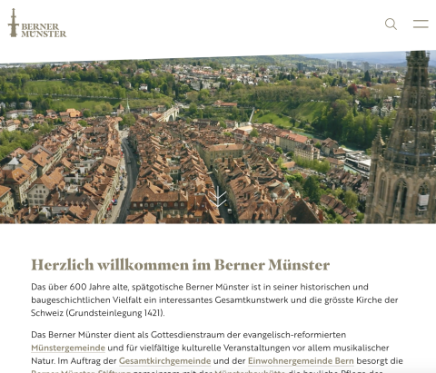 Offizielle Webseite des Berner Münsters
