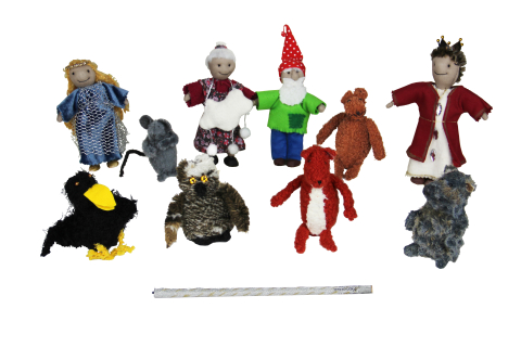 Märchenfiguren - Schnurpfelfiguren in einer Box zum Ausleihen