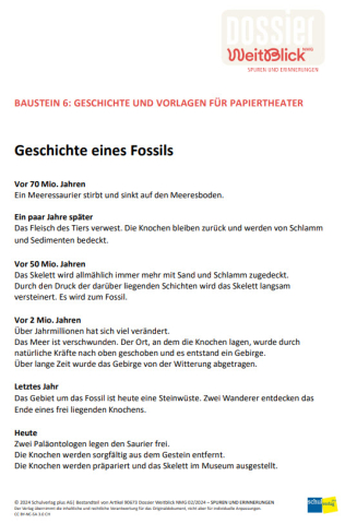 ideenset_weitblick_spurenunderinnerungen_geschichteundvorlagefuerpapiertheater