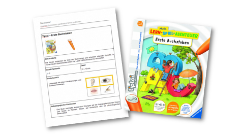 Abbildung Steckbrief und Buch tiptoi