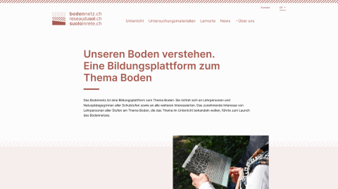 Screenshot der Website bodennetz.ch