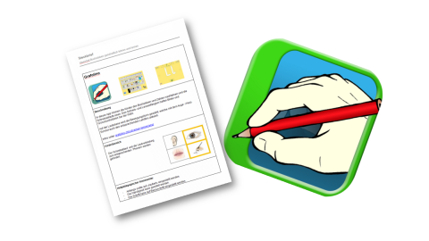 Vorschau des Steckbriefs sowie Abbildung des App-Store-Icons der App "Grafolino"