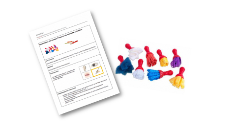 Vorschau des Steckbriefs sowie Abbildung diverser grosser Pinsel zum Schreiben an der Wandtafel