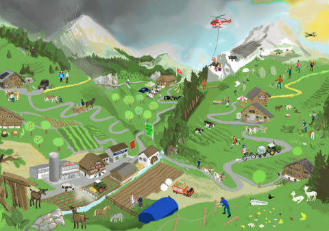 Alpen: drinnen und draussen