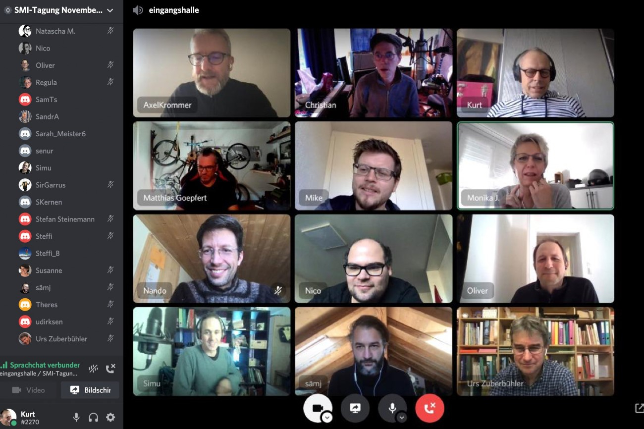 Screenshot SMI-Tagung auf Discord