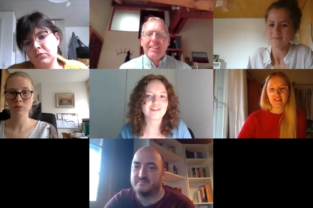 Screenshot eines Zoom-Interviews