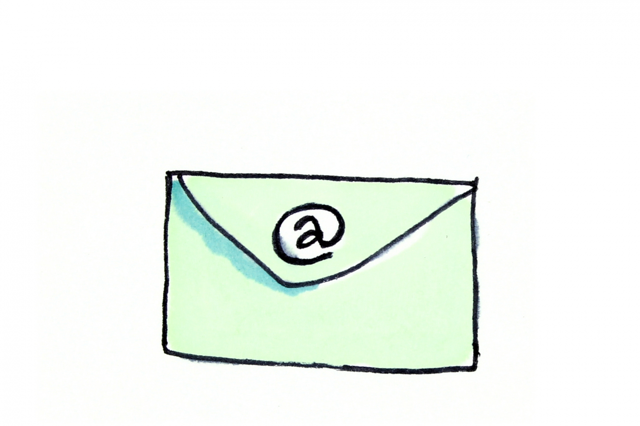 grüner Briefumschlag