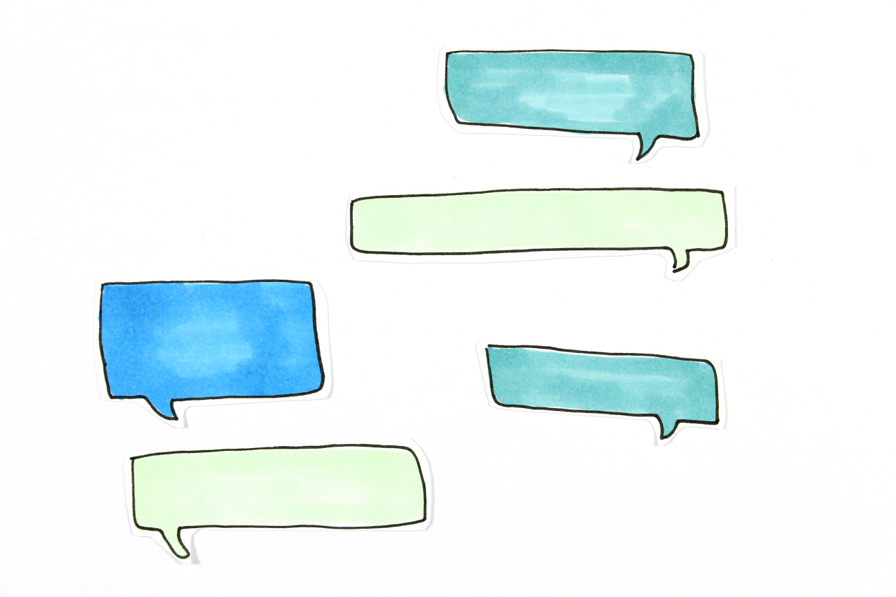 Mehrere bunte Sprechblasen