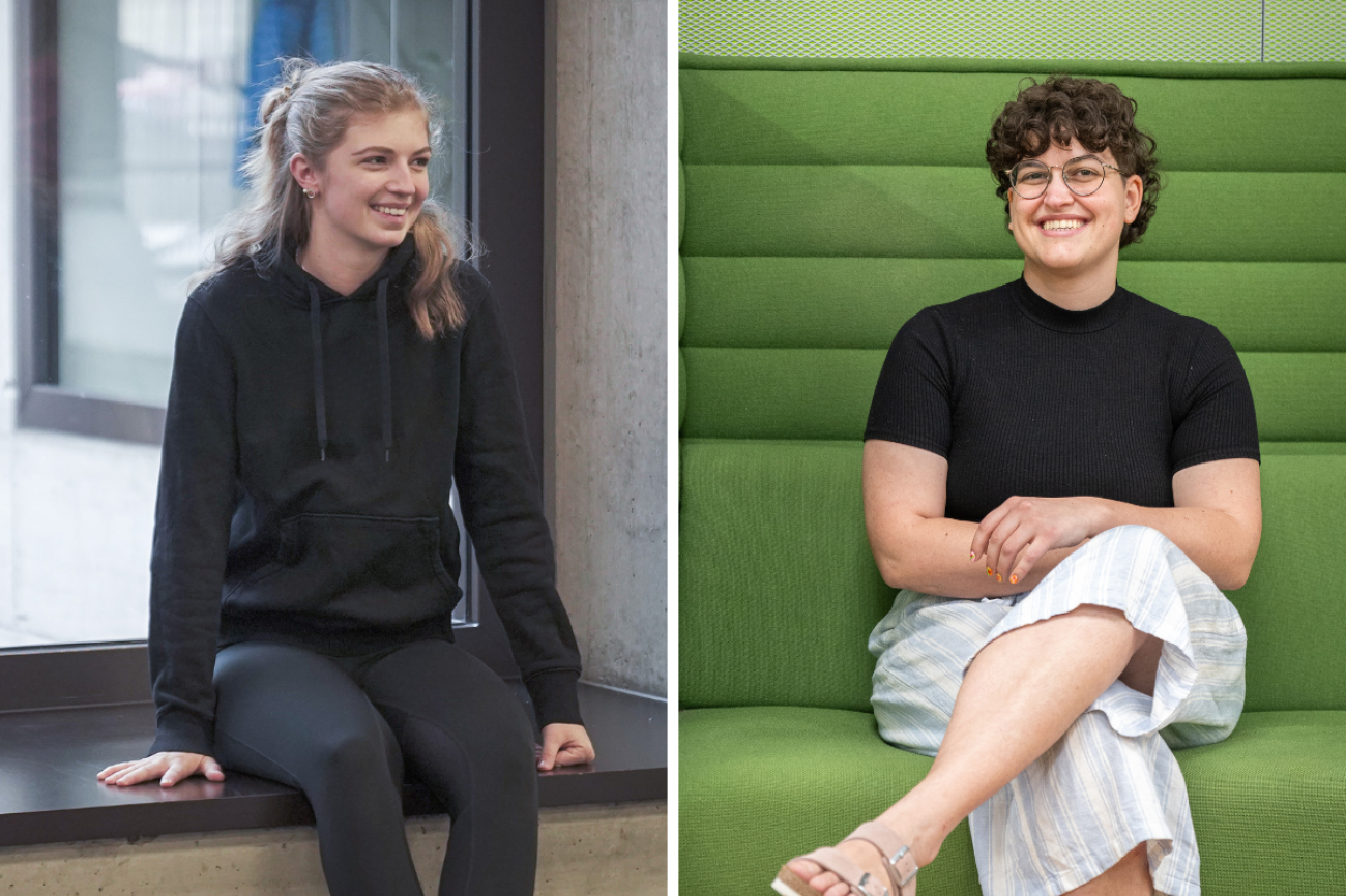 Studi-Tagebuch Sek I_Porträts von Lara und Yessica