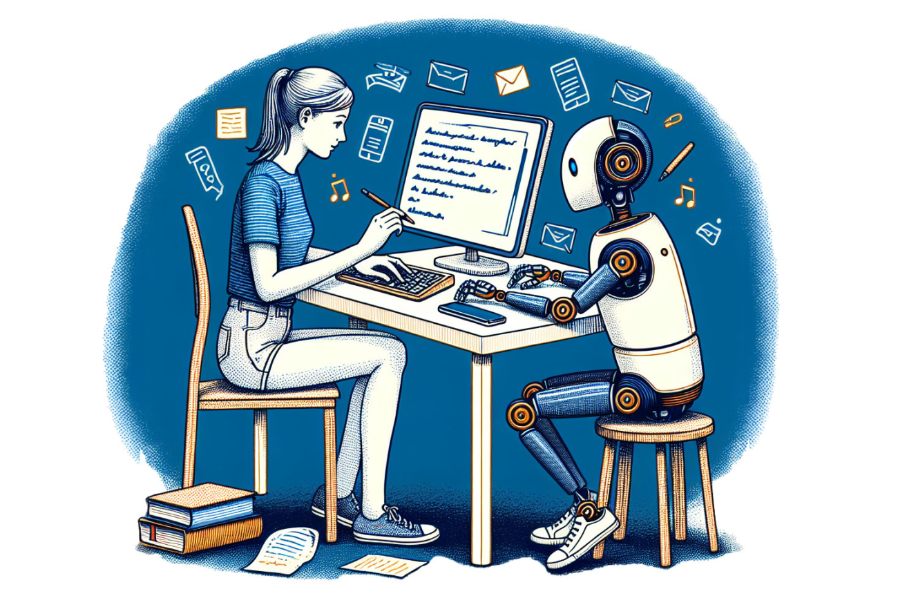 Mensch und Roboter Illustration