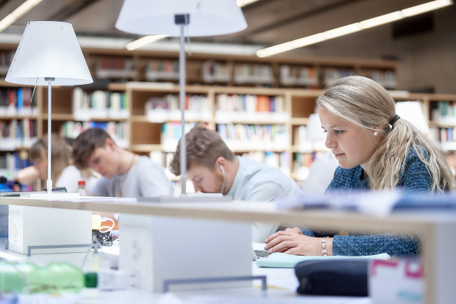 Studierende in der Bibliothek