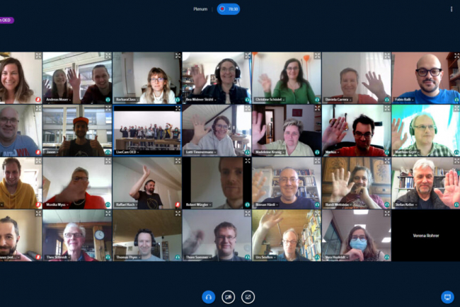 Screenshot der virtuell Teilnehmenden am Open Education Day 2021