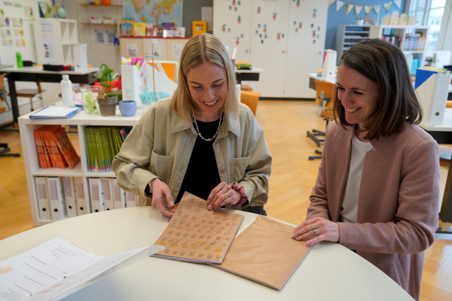 Anina Krebs und Fabienne Zehntner im Tandem.