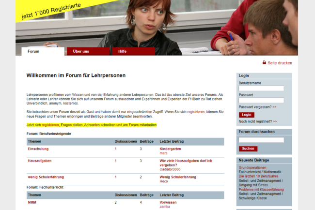 Forum für Lehrpersonen