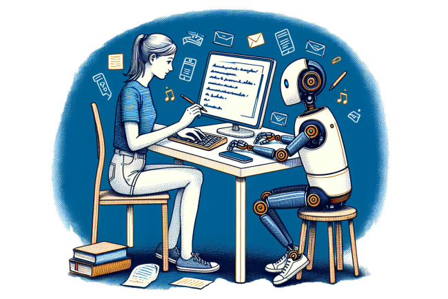 Mensch und Roboter Illustration
