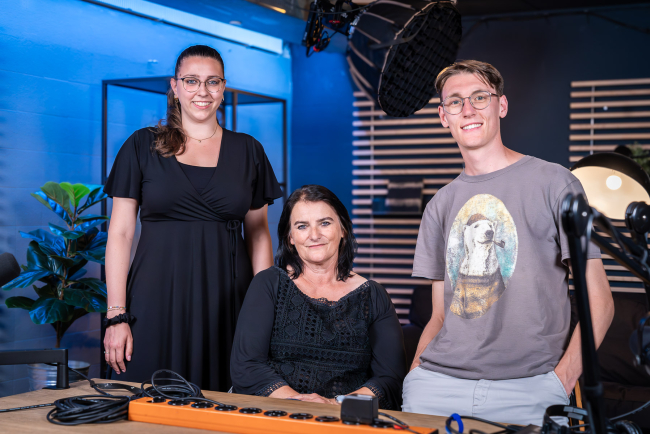 Foto von Alina La Brocca, Christine Häsler und Ariel Schranz (v.l.n.r.)